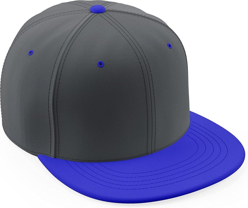 Daxton Store Classic Blank Snapback Flat Bill Visor Hat Cap One Size Adjustable Back - Image 1